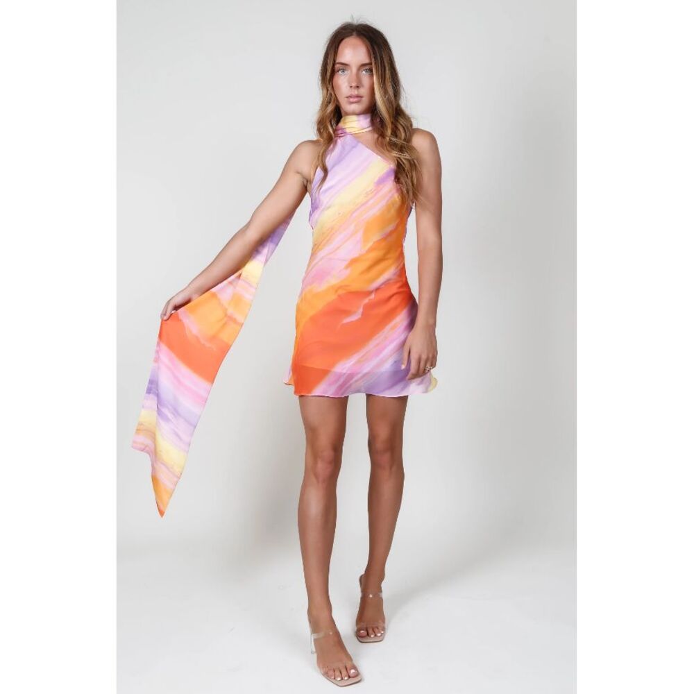 For Love And Lemons Sunny Multicolor Mini Dress